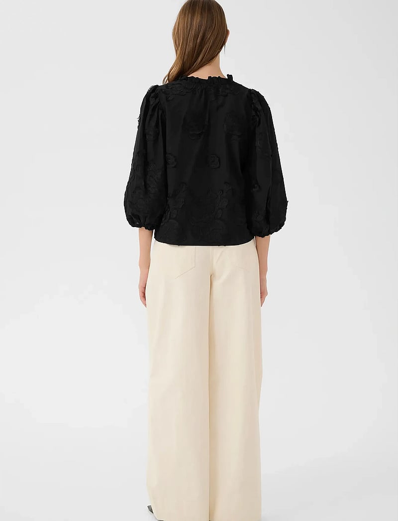 Karen By Simonsen - KBErmine Shirt - long sleeved blouses - meteorite - 4