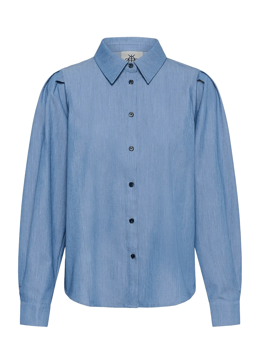 Karen By Simonsen - KBRo Solid Shirt - jeansskjortor - coronet blue - 1