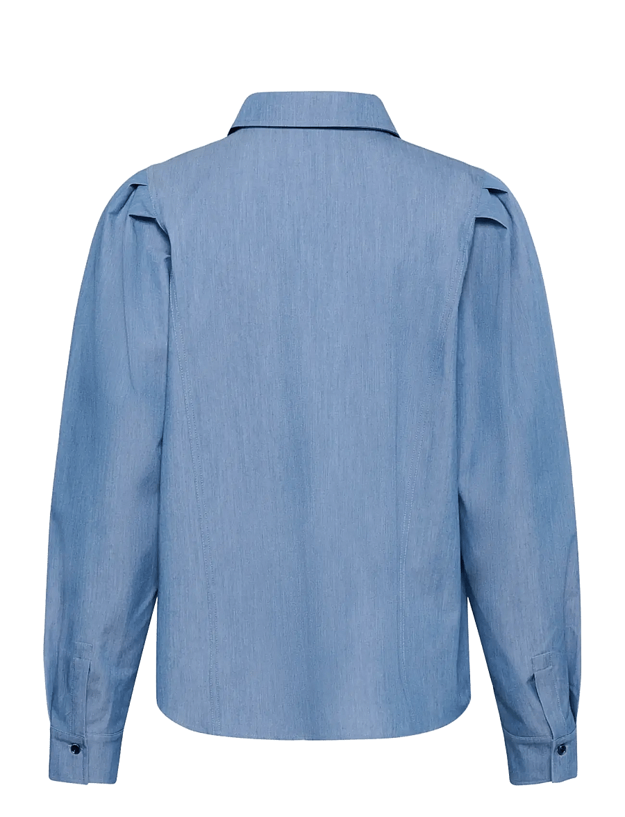 Karen By Simonsen - KBRo Solid Shirt - jeansskjortor - coronet blue - 2