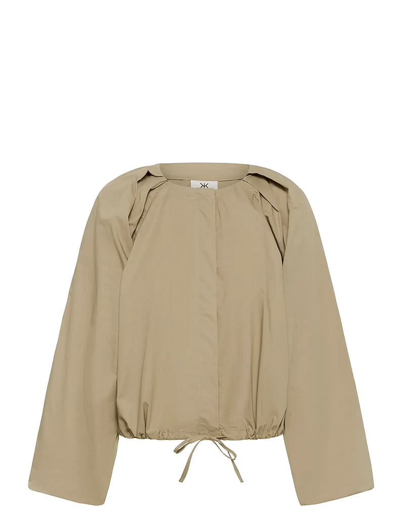 Karen By Simonsen - KBEnya Balloon Blouse - pikkade varrukatega pluusid - weathered teak - 1