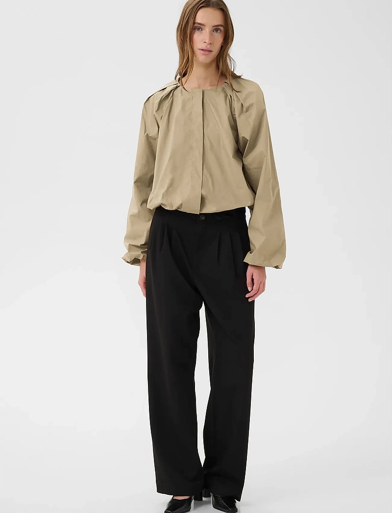 Karen By Simonsen - KBEnya Balloon Blouse - pikkade varrukatega pluusid - weathered teak - 3