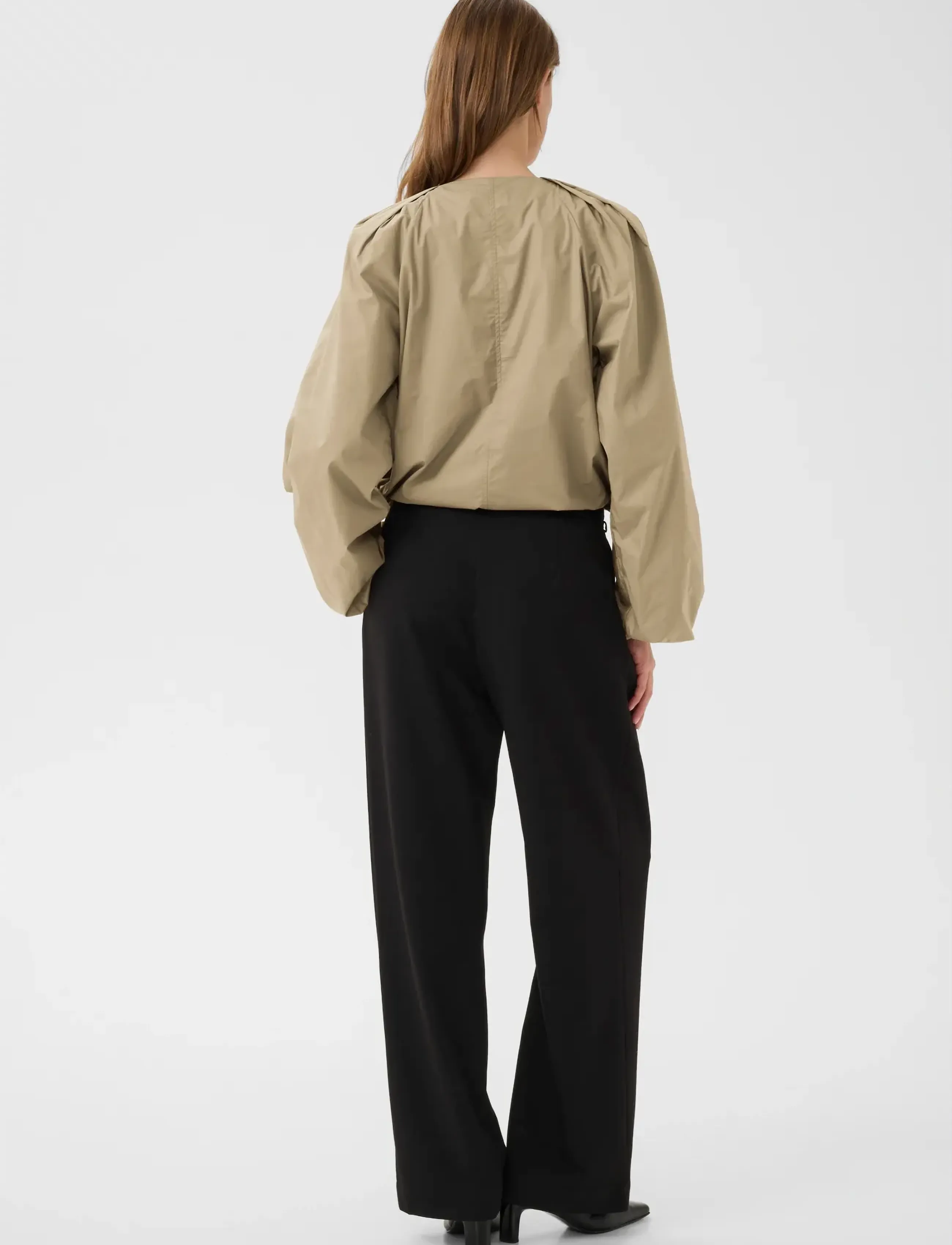 Karen By Simonsen - KBEnya Balloon Blouse - long sleeved blouses - weathered teak - 4