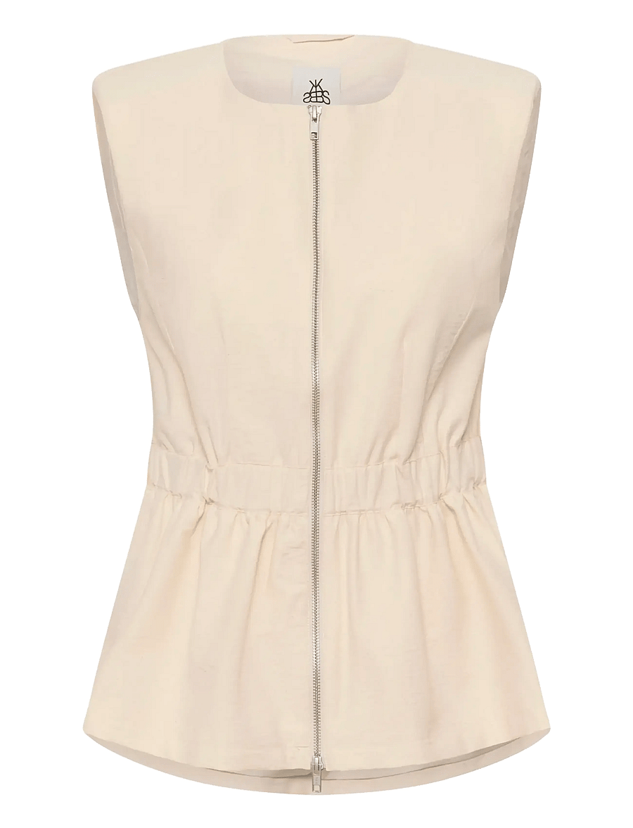 Karen By Simonsen - KBEmery Waistcoat - veste - egret - 1