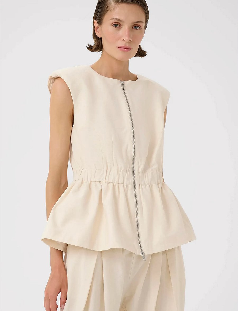 Karen By Simonsen - KBEmery Waistcoat - veste - egret - 0