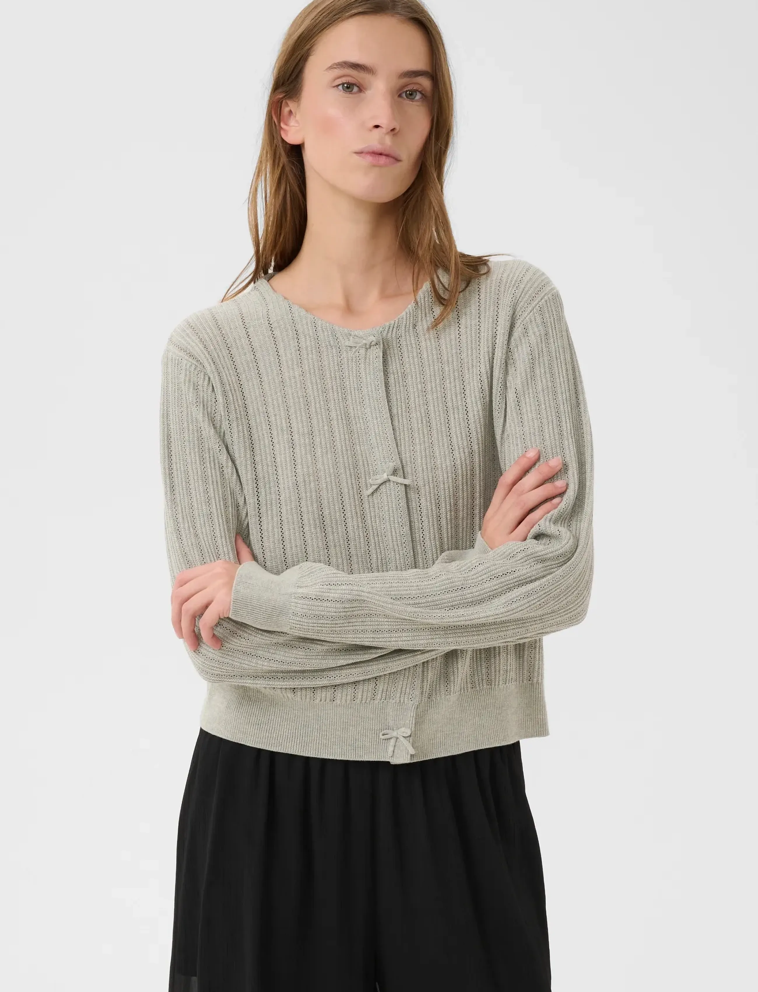 Karen By Simonsen - KBEza Cardigan - strickjacken - frost gray - 0