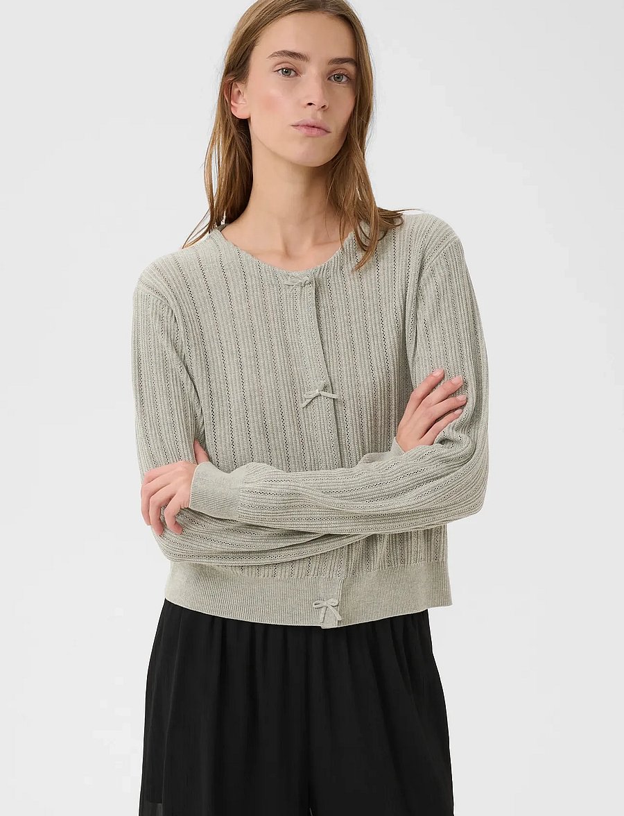 Karen By Simonsen - KBEza Cardigan - strickjacken - frost gray - 0