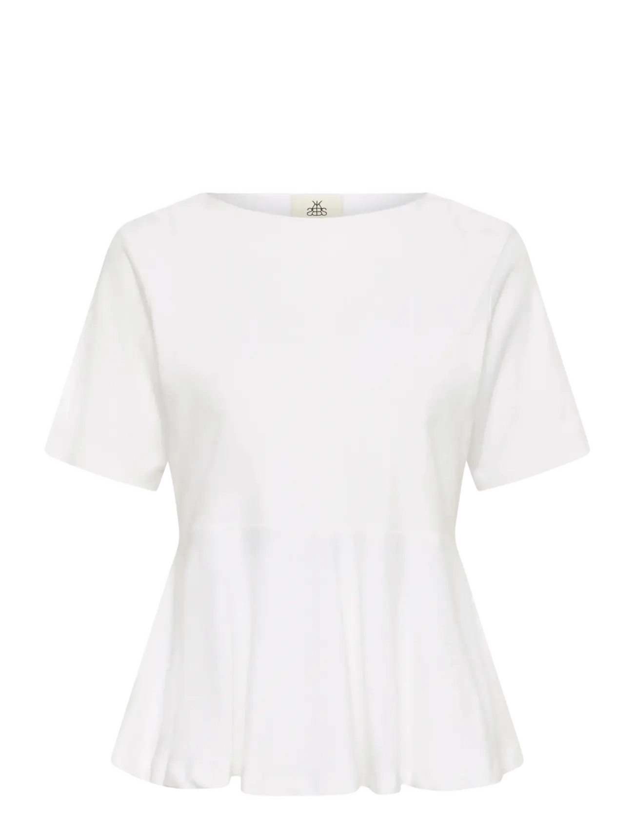 Karen By Simonsen KBNooma Peplum Tee - Tøj - BRIGHT WHITE / white