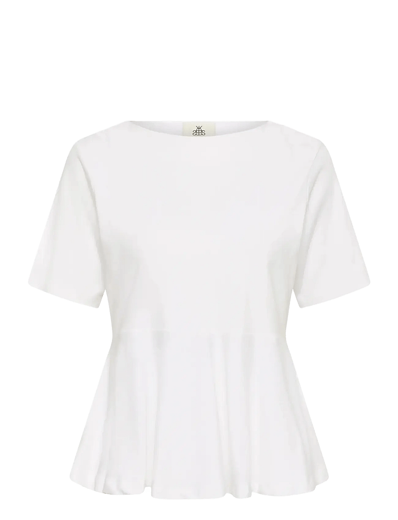 Karen By Simonsen - KBNooma Peplum Tee - t-särgid - bright white - 1