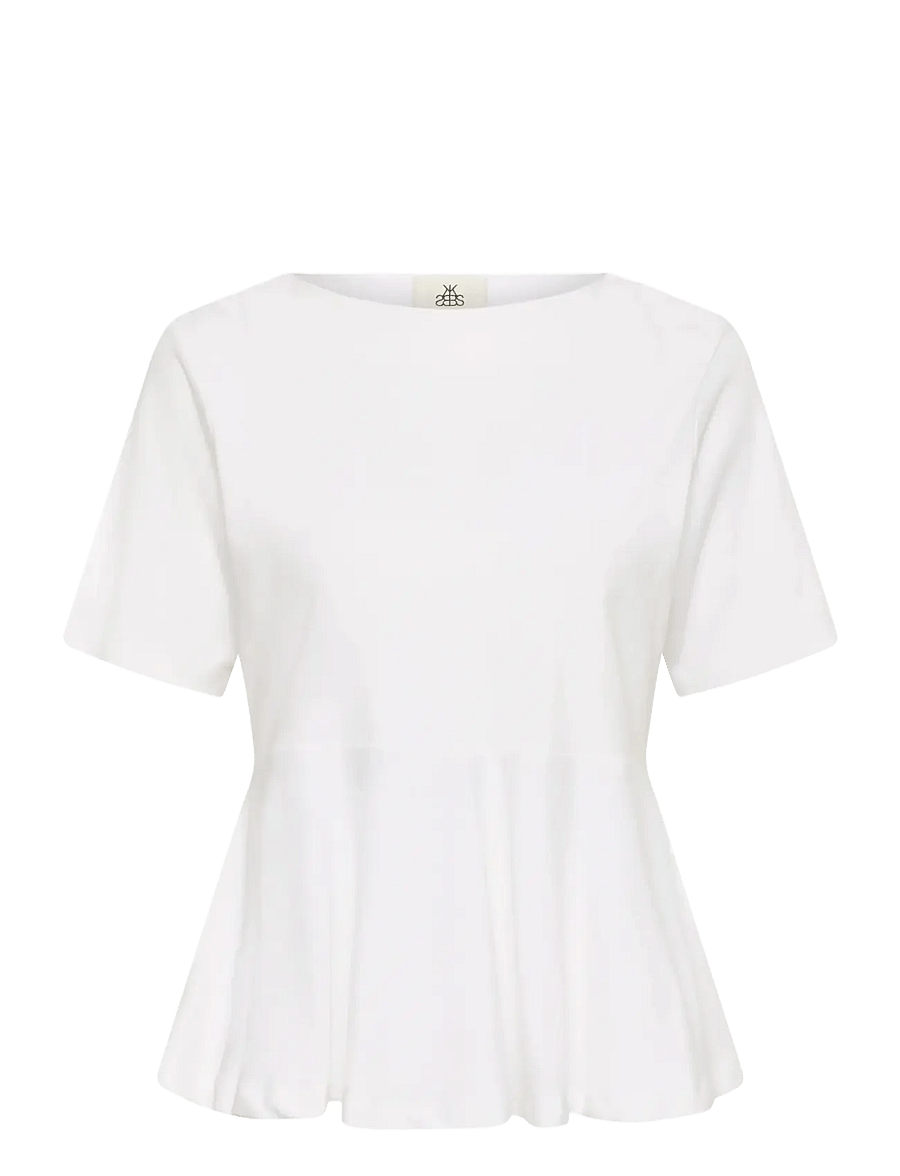 Karen By Simonsen - KBNooma Peplum Tee - t-shirts - bright white - 1