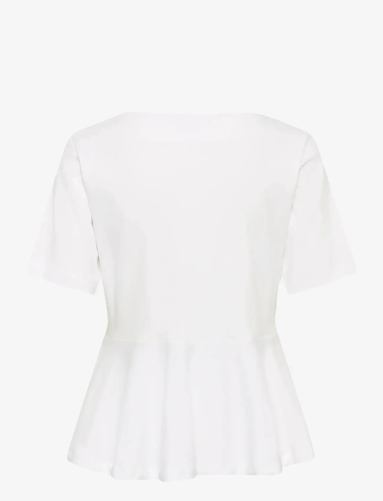 Karen By Simonsen - KBNooma Peplum Tee - t-särgid - bright white - 2