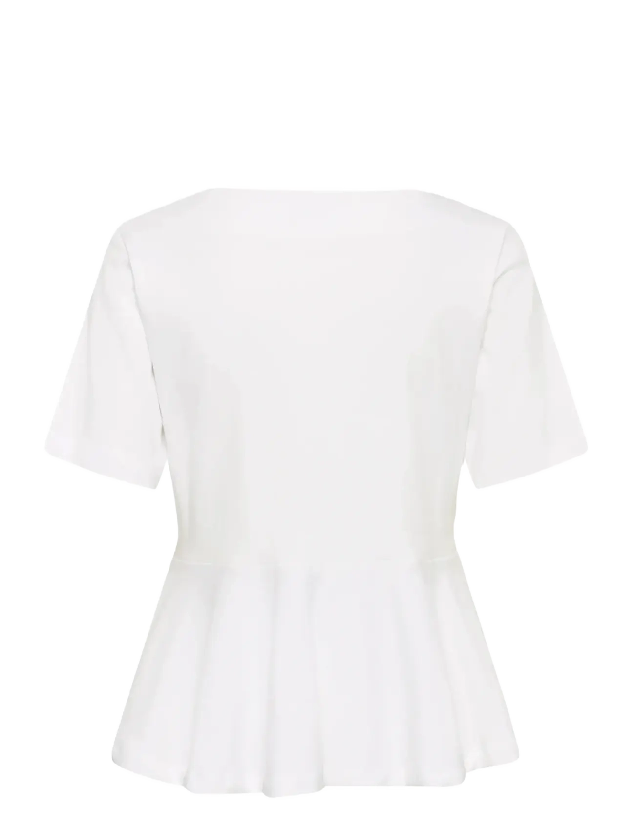 Karen By Simonsen - KBNooma Peplum Tee - t-shirts - bright white - 2