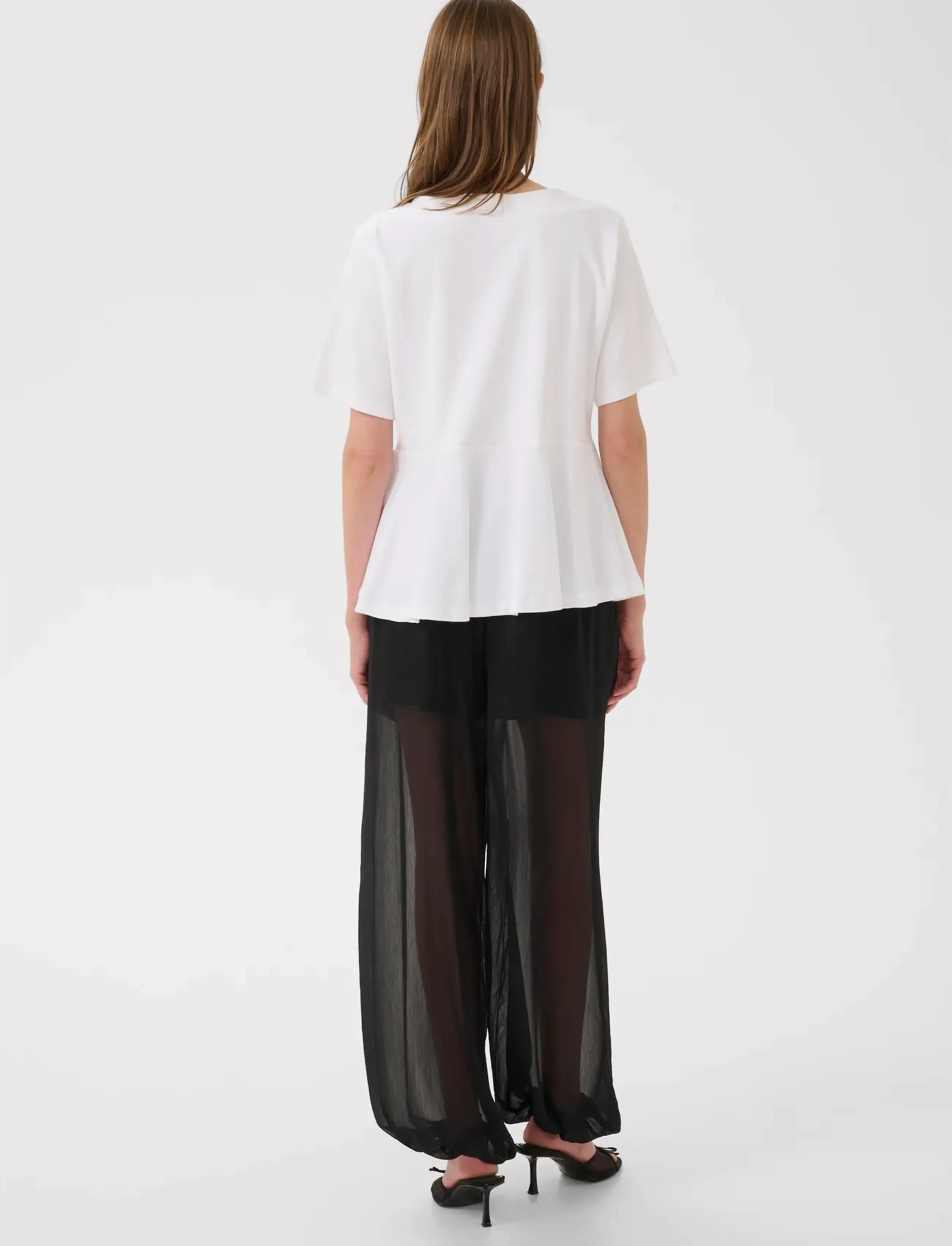 Karen By Simonsen - KBNooma Peplum Tee - t-shirts - bright white - 4