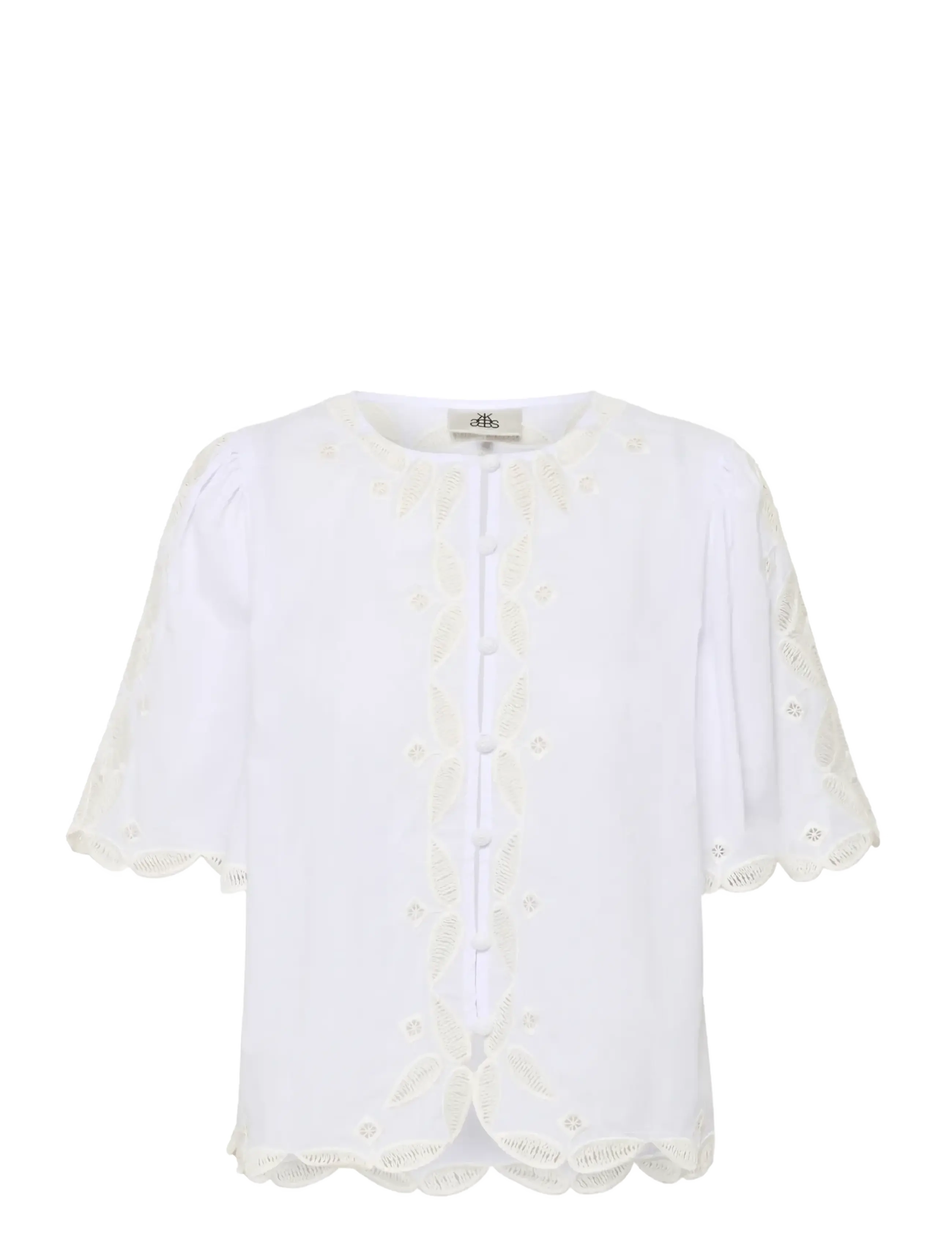 Karen By Simonsen - KBErlinda Blouse - short-sleeved blouses - bright white - 1