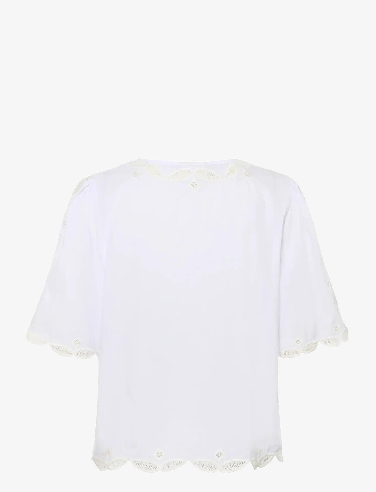 Karen By Simonsen - KBErlinda Blouse - kortærmede bluser - bright white - 2