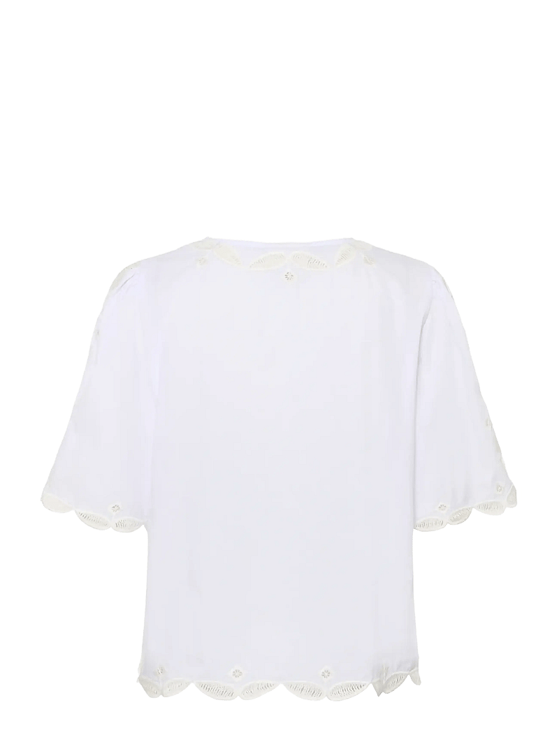 Karen By Simonsen - KBErlinda Blouse - kortærmede bluser - bright white - 2