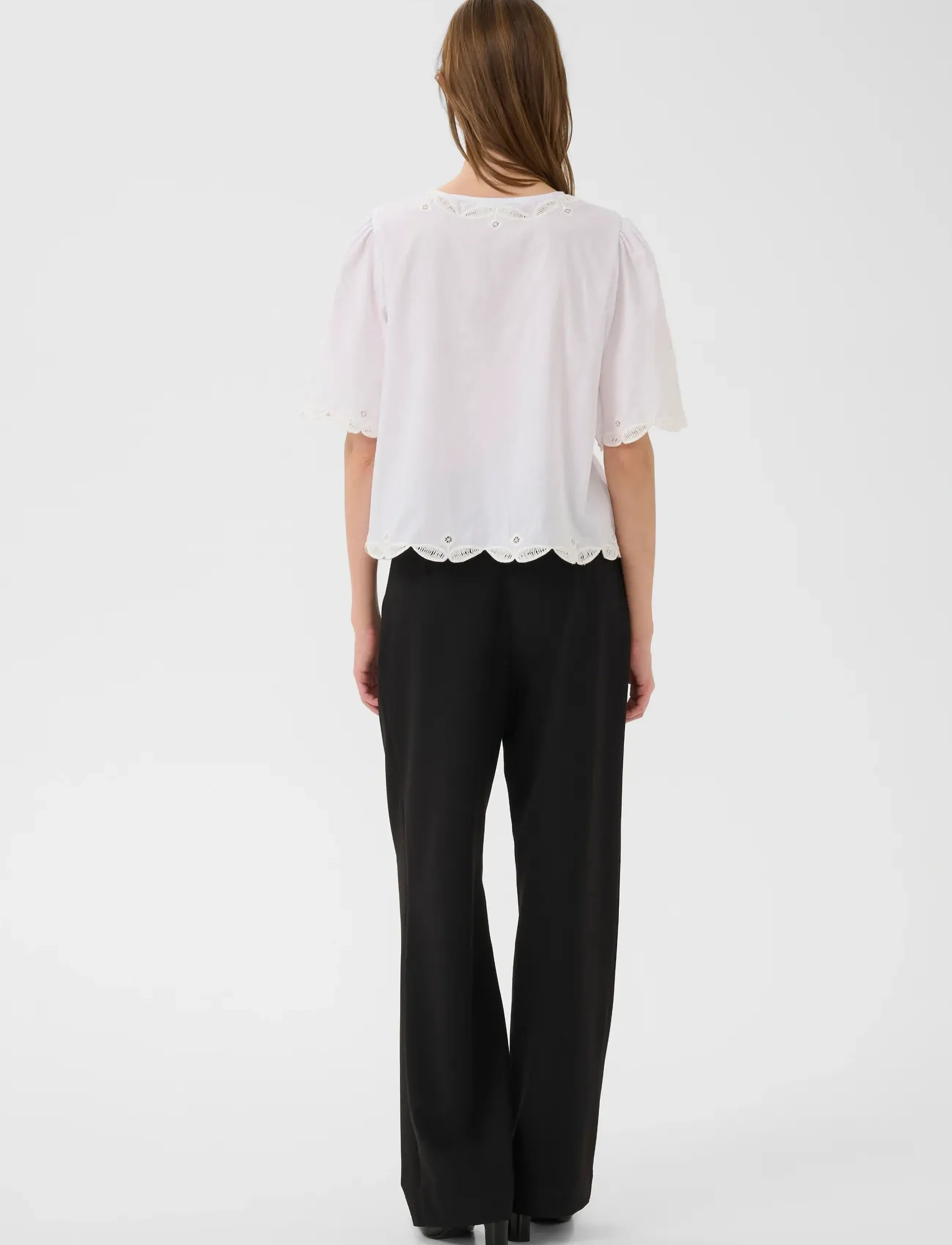Karen By Simonsen - KBErlinda Blouse - short-sleeved blouses - bright white - 4