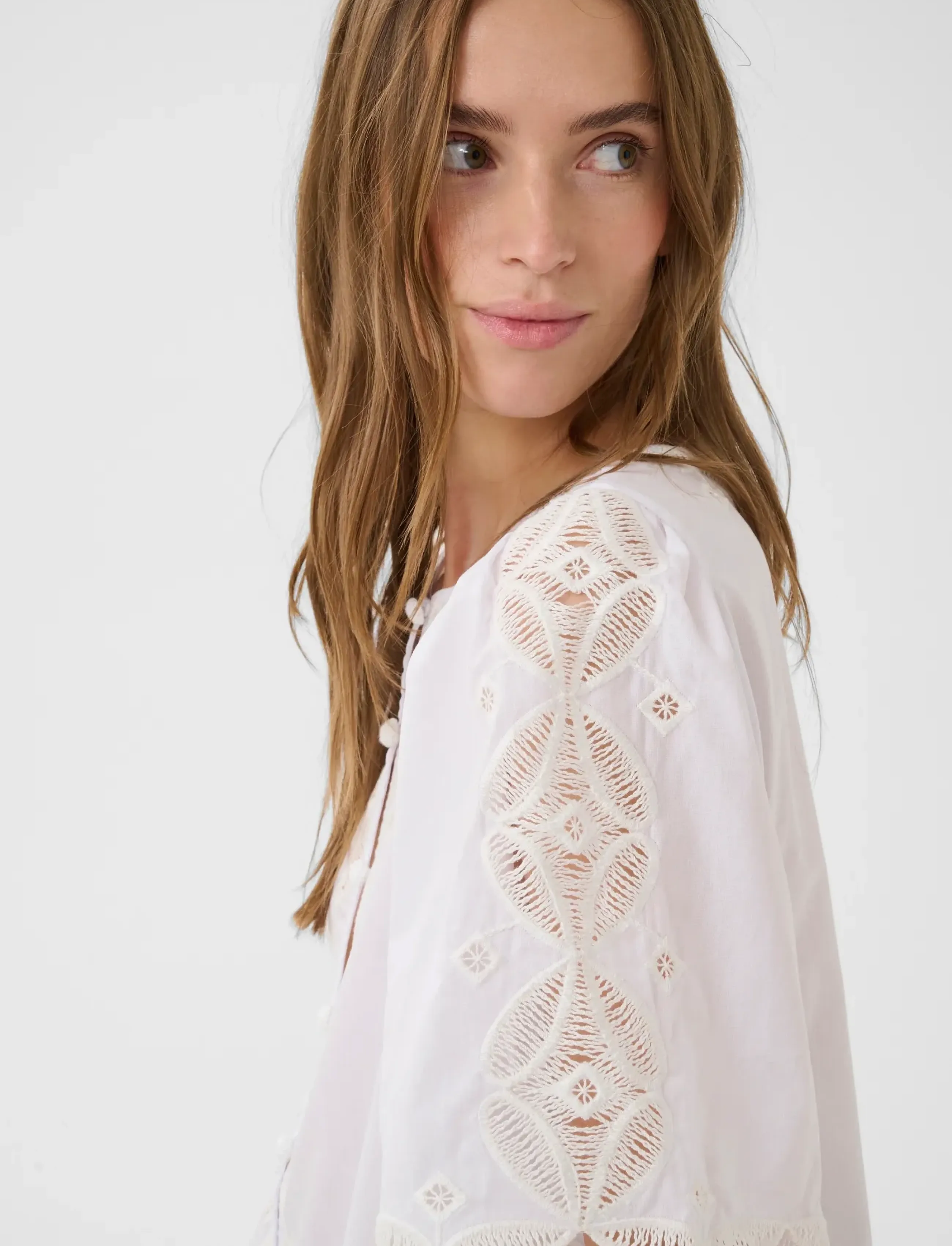 Karen By Simonsen - KBErlinda Blouse - short-sleeved blouses - bright white - 5