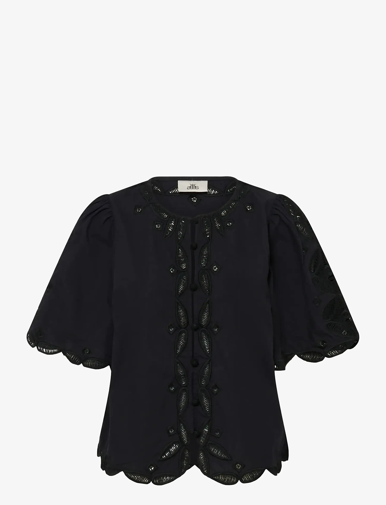 Karen By Simonsen - KBErlinda Blouse - kortærmede bluser - meteorite - 1