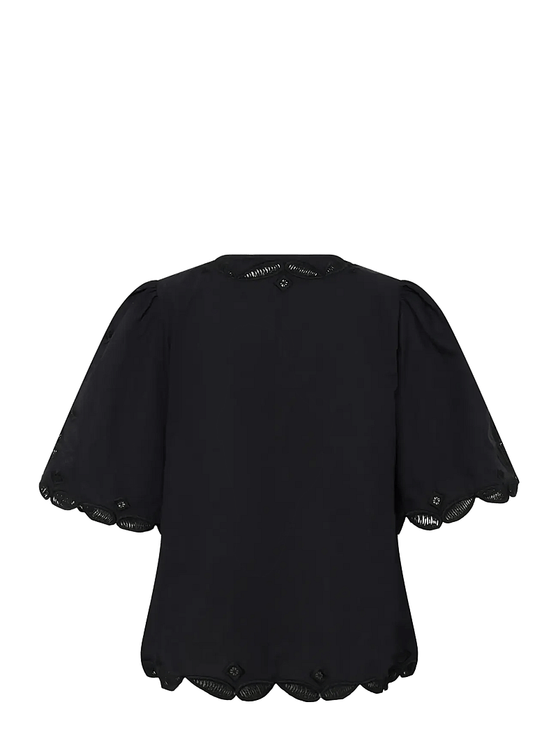 Karen By Simonsen - KBErlinda Blouse - kortærmede bluser - meteorite - 2