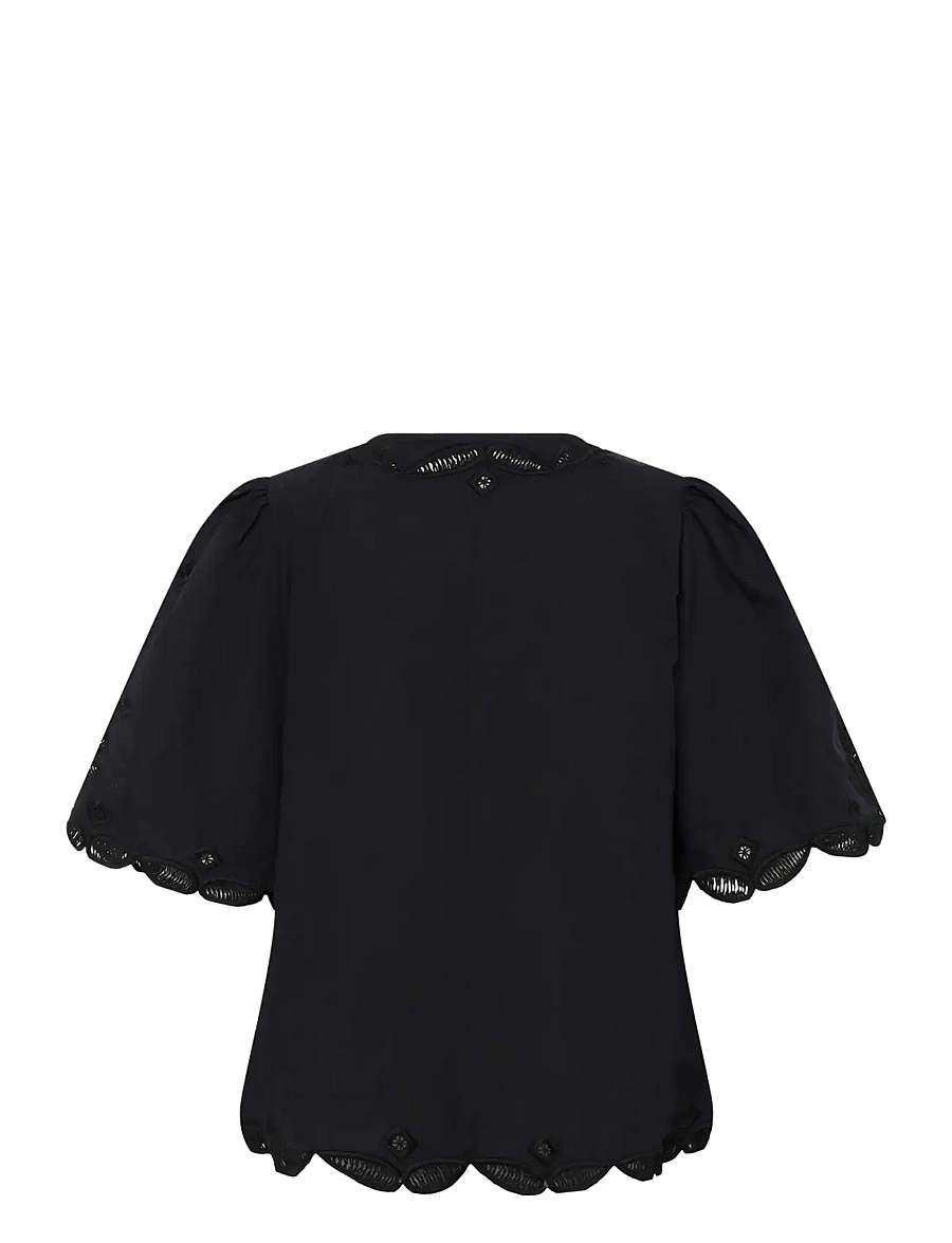 Karen By Simonsen - KBErlinda Blouse - short-sleeved blouses - meteorite - 2