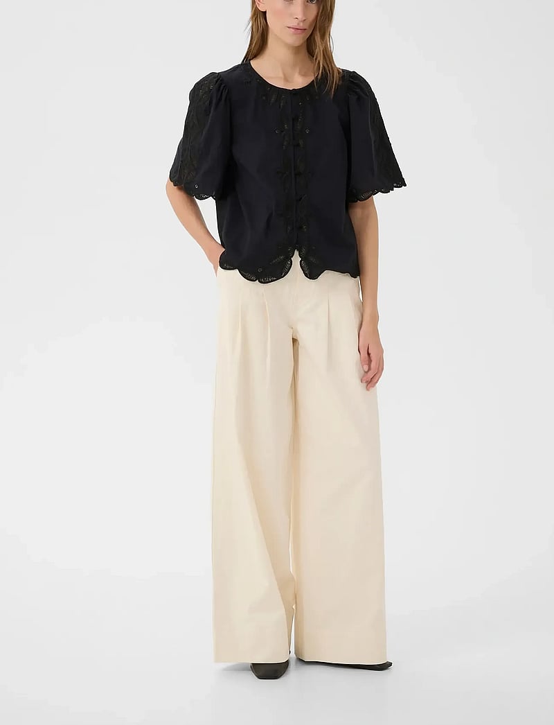 Karen By Simonsen - KBErlinda Blouse - kortærmede bluser - meteorite - 3