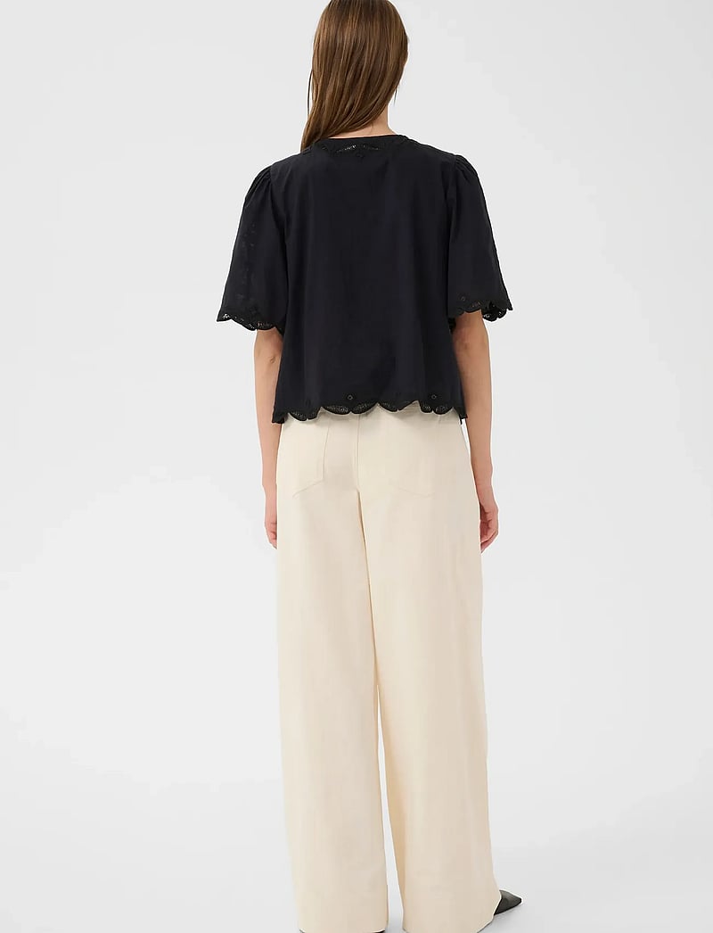 Karen By Simonsen - KBErlinda Blouse - kortærmede bluser - meteorite - 4