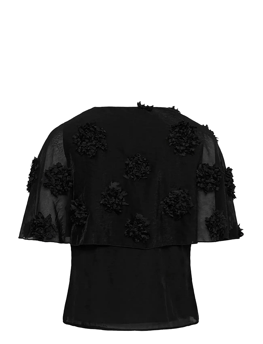 Karen By Simonsen - KBFrederikke Blouse - kortärmade blusar - meteorite - 2