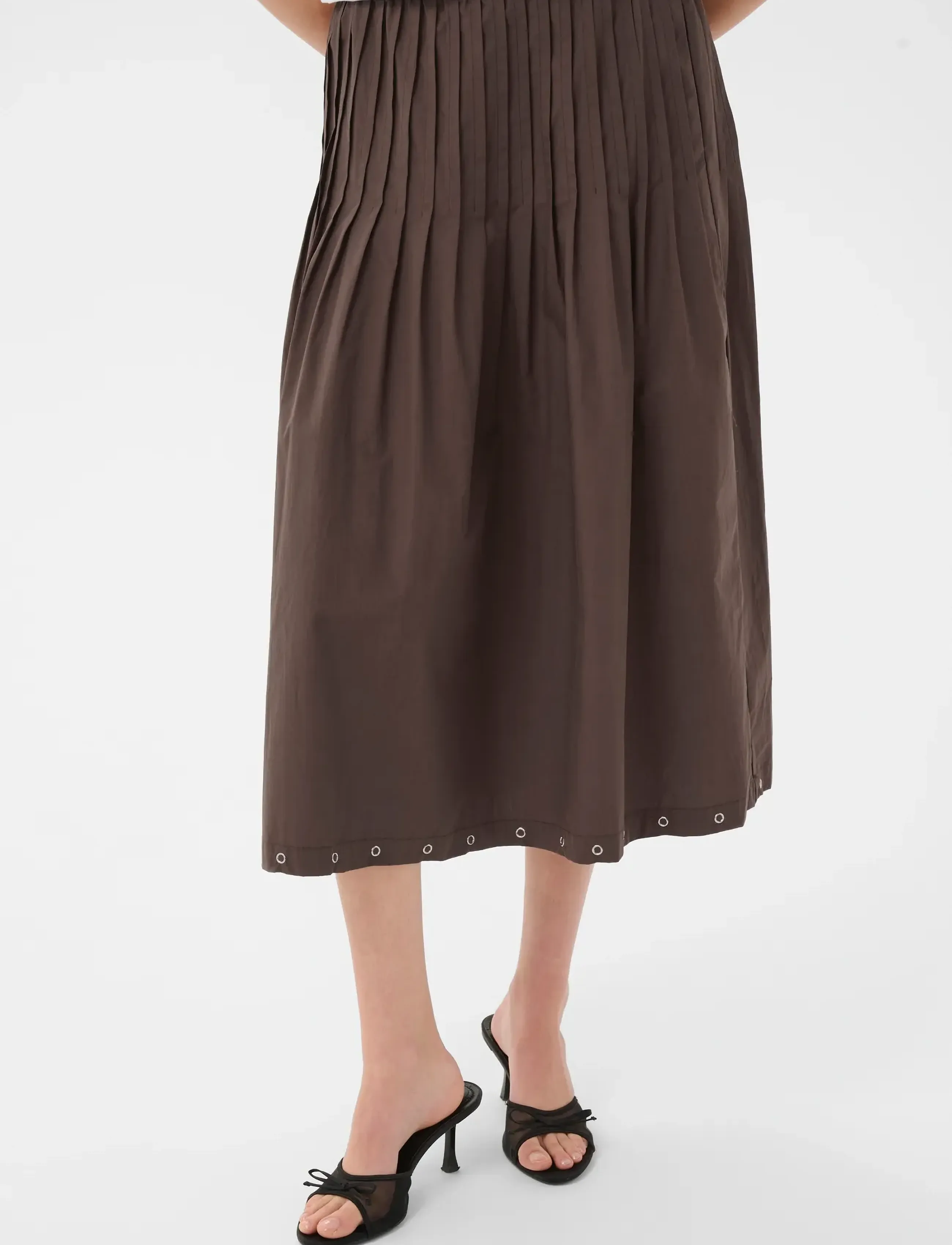 Karen By Simonsen - KBVicky Skirt - pleated skirts - chocolate martini - 3