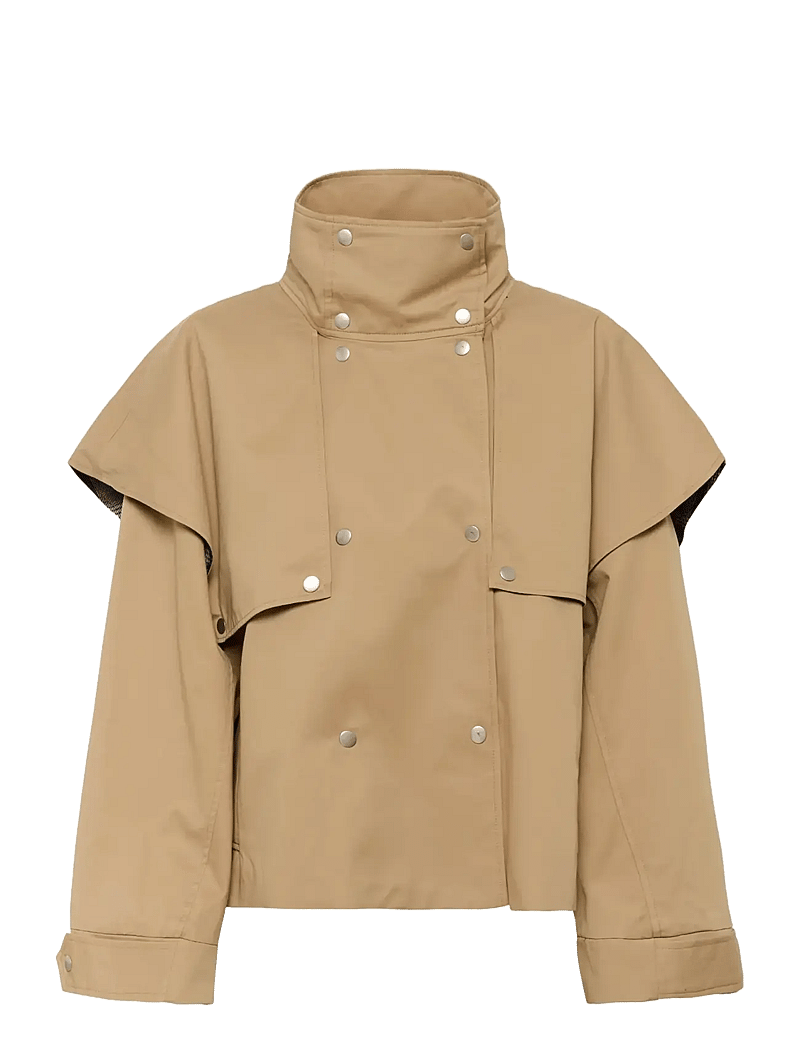 Karen By Simonsen - KBDana Short Trench jacket - frühlingsjacken - chinchilla - 1