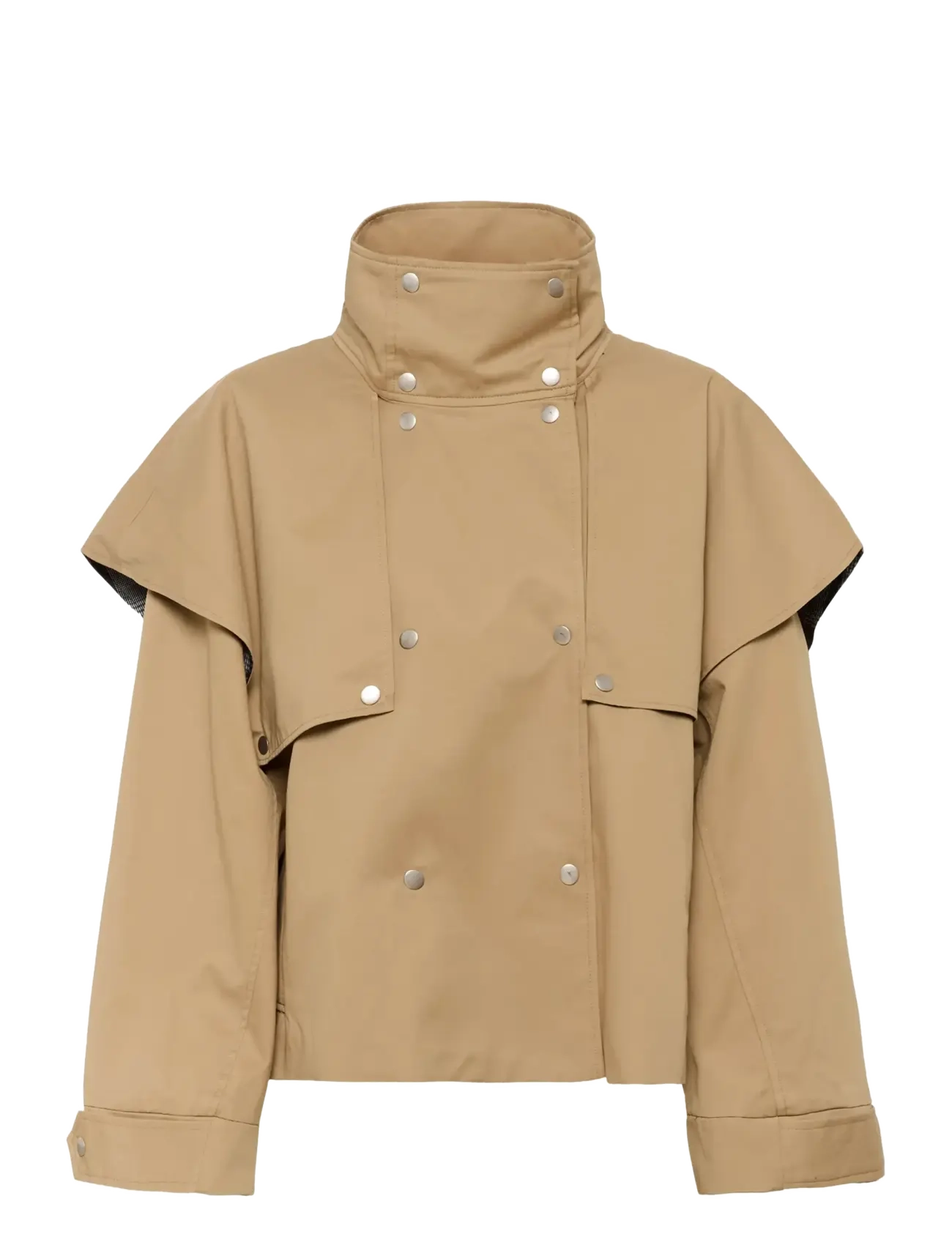 Karen By Simonsen KBDana Short Trench jacket - Riided - CHINCHILLA / beige
