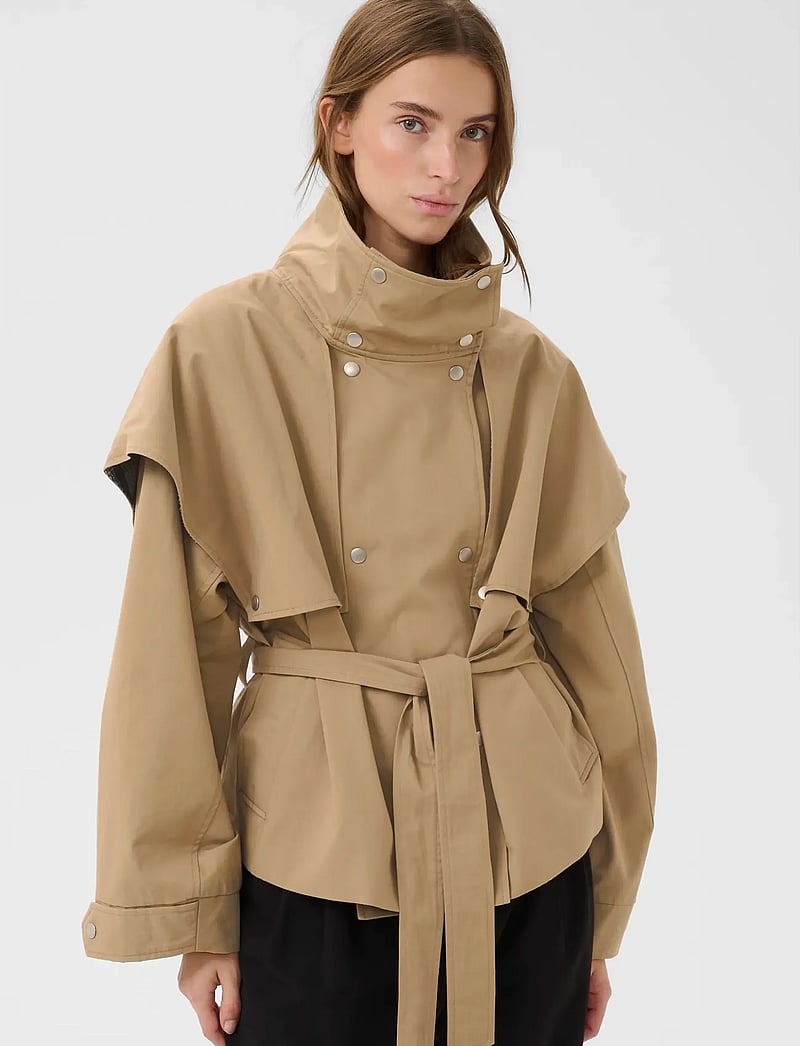 Karen By Simonsen - KBDana Short Trench jacket - frühlingsjacken - chinchilla - 0