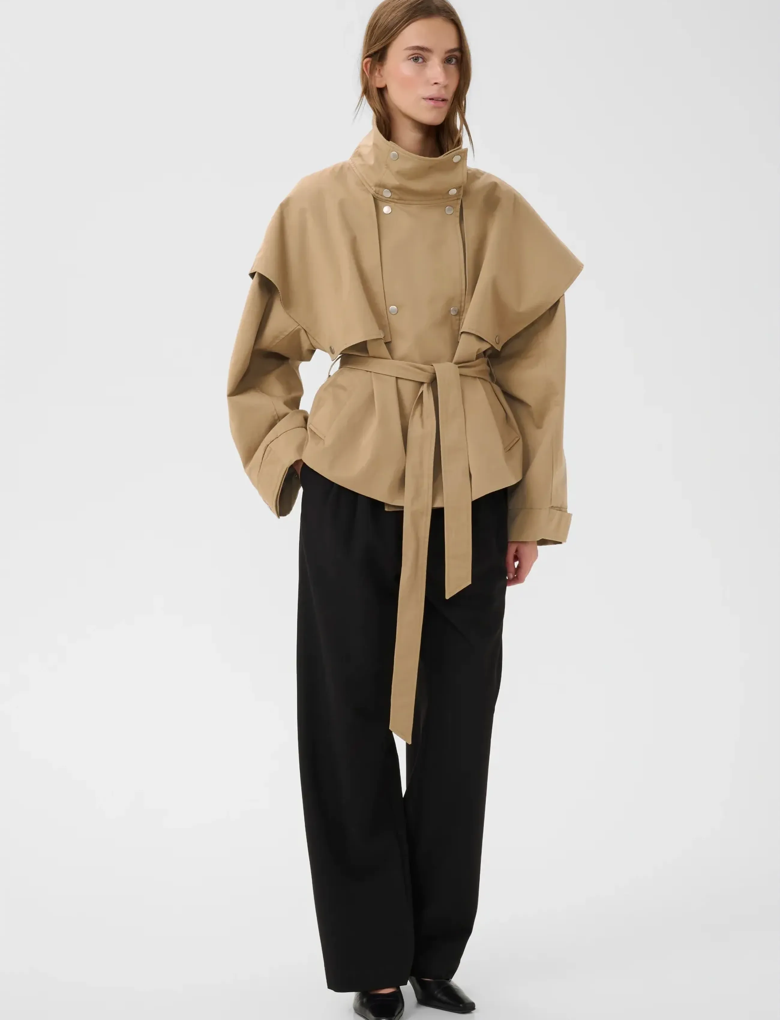 Karen By Simonsen - KBDana Short Trench jacket - kevadjoped - chinchilla - 3