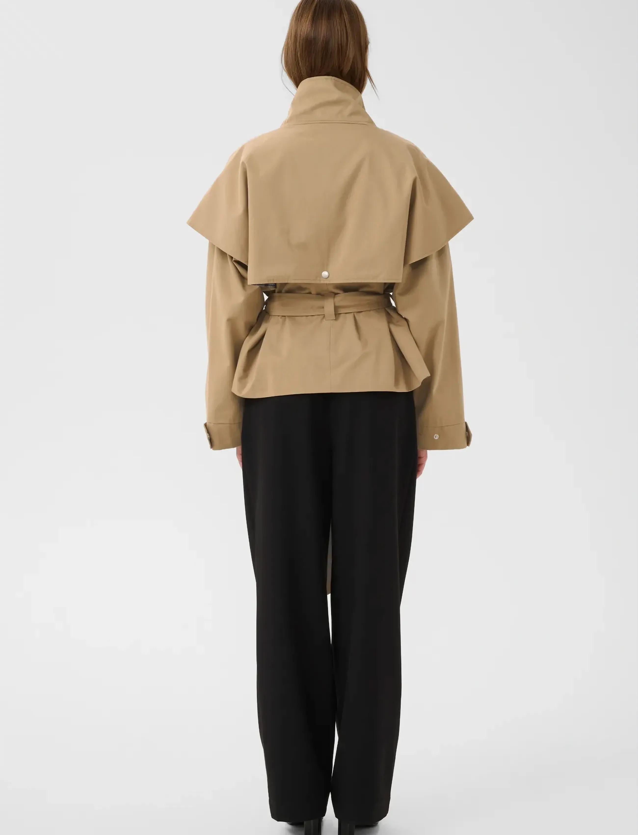 Karen By Simonsen - KBDana Short Trench jacket - vårjackor - chinchilla - 4