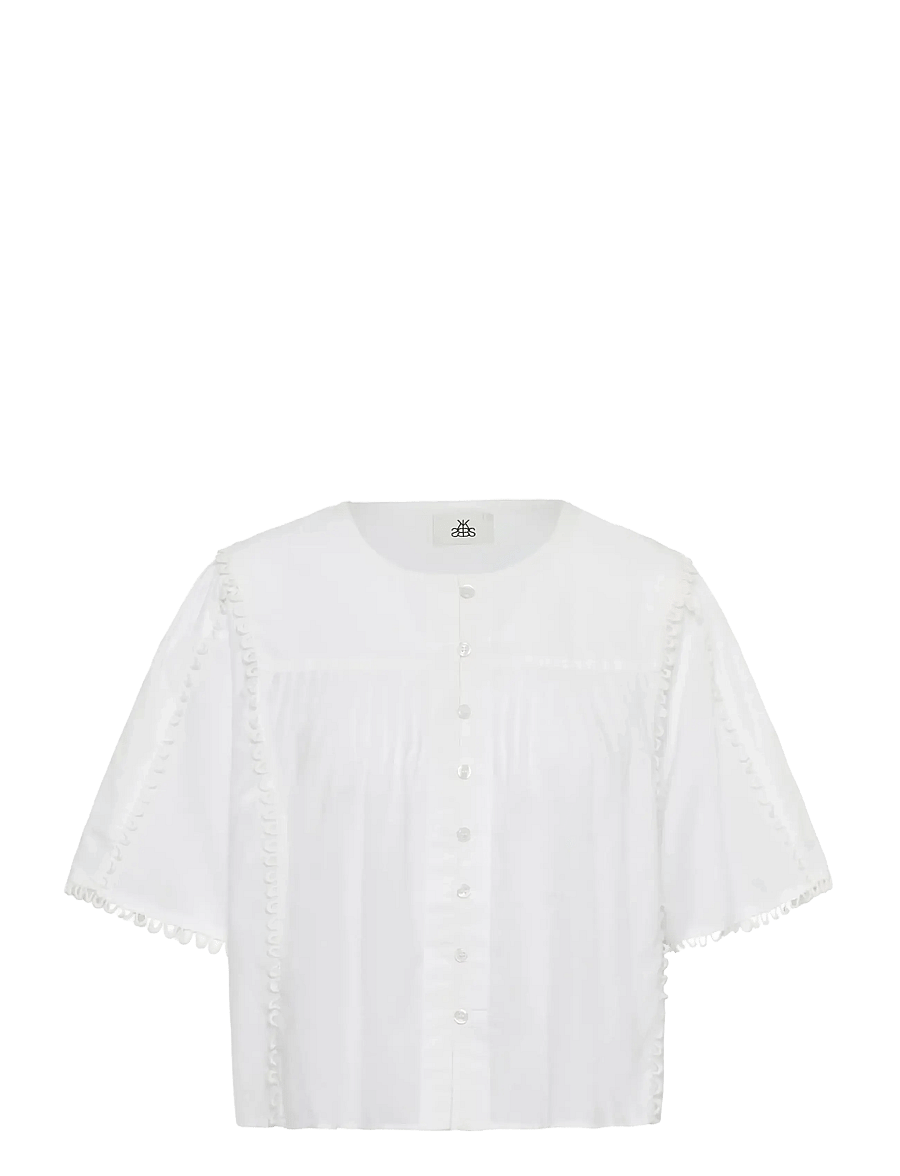 Karen By Simonsen - KBFry Blouse - short-sleeved blouses - bright white - 1