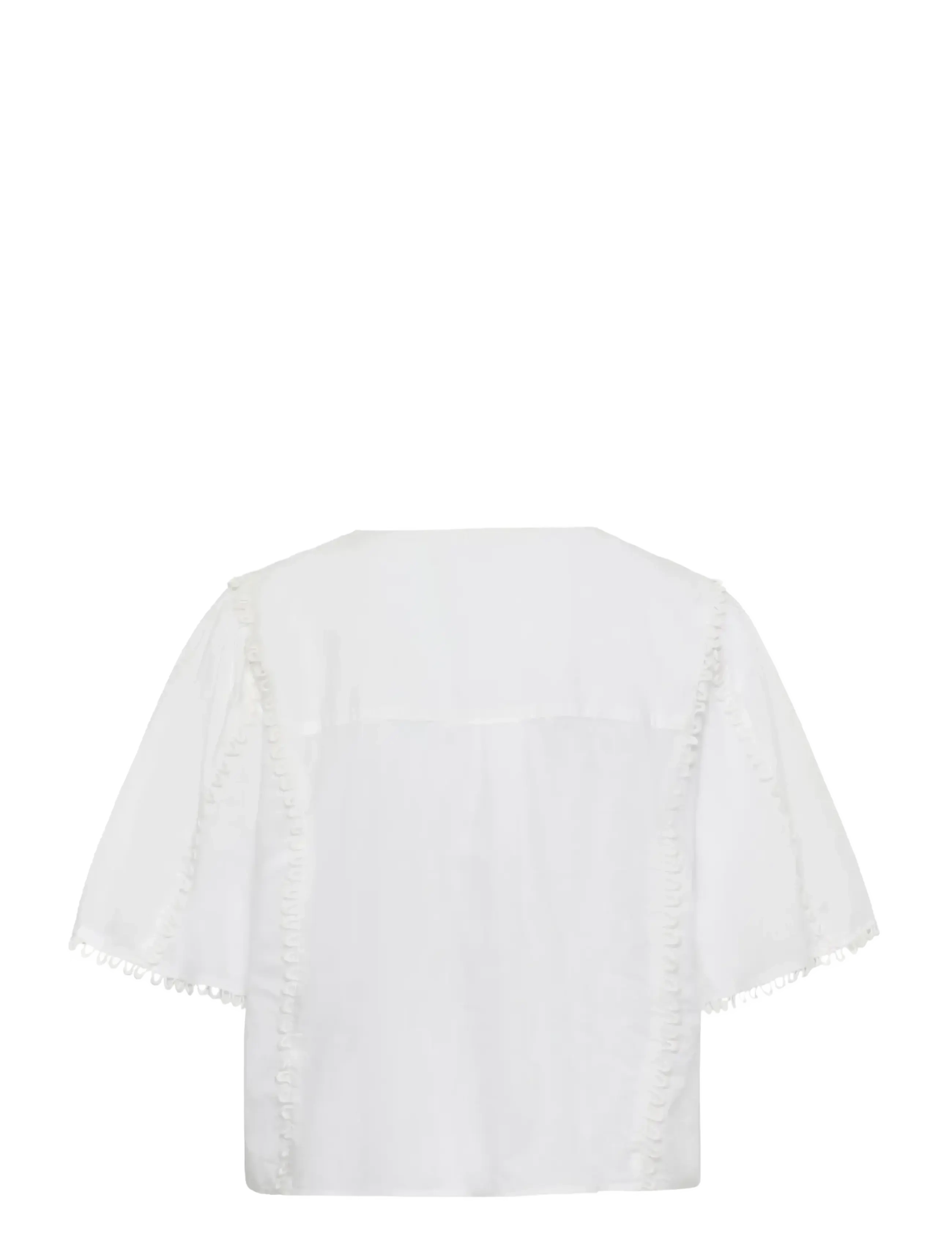 Karen By Simonsen - KBFry Blouse - kurzämlige blusen - bright white - 2