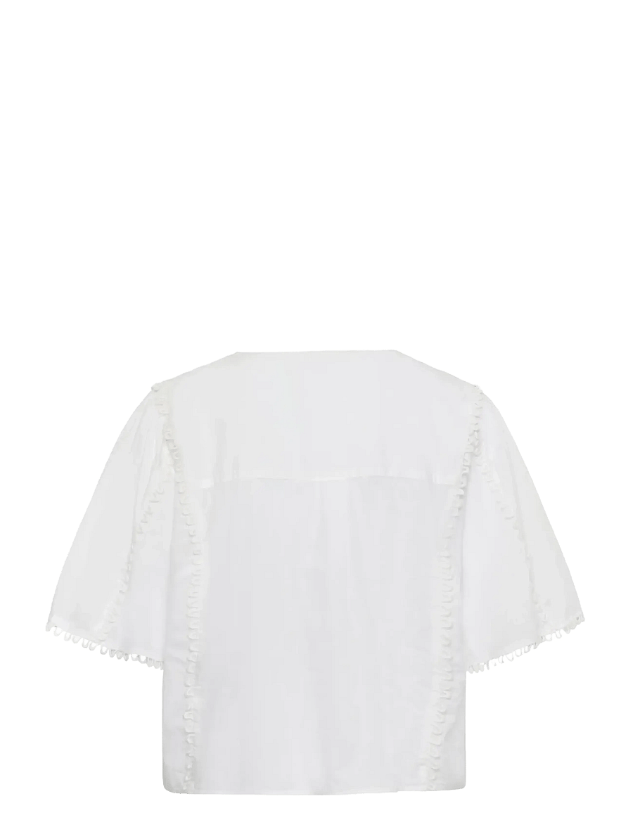 Karen By Simonsen - KBFry Blouse - short-sleeved blouses - bright white - 2