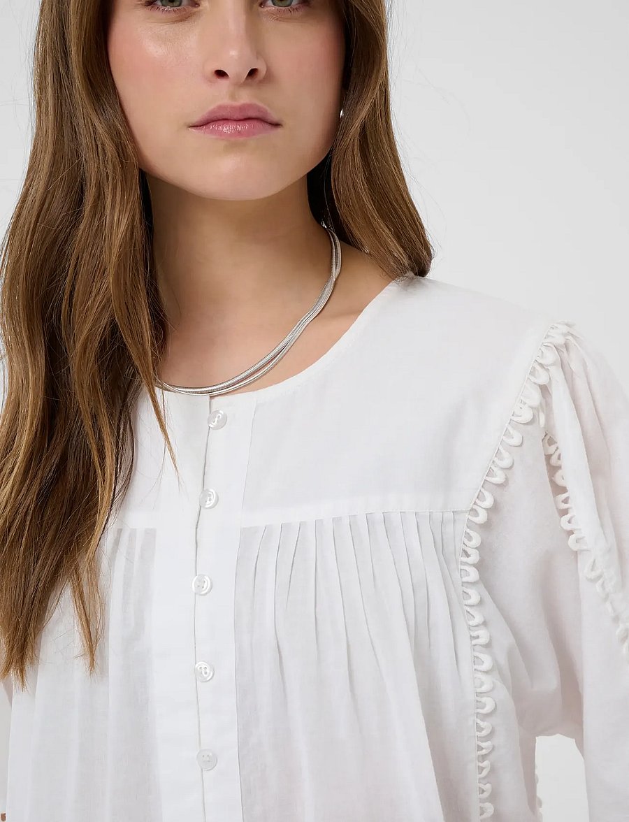 Karen By Simonsen - KBFry Blouse - short-sleeved blouses - bright white - 5