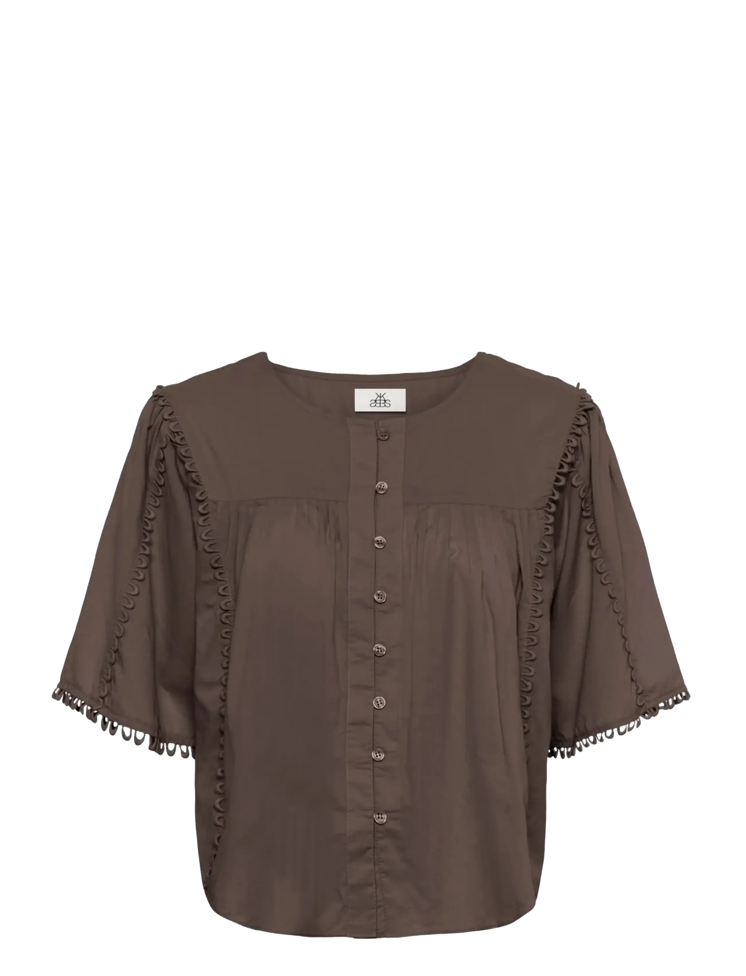 Karen By Simonsen Kbfry Blouse, 38, Brown, Bluser > Kortærmede, Dame