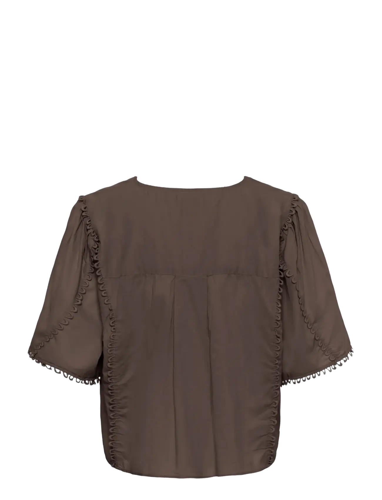 Karen By Simonsen - KBFry Blouse - palaidinės trumpomis rankovėmis - chocolate martini - 1