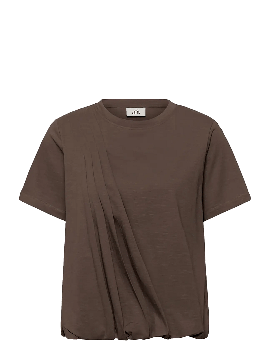 Karen By Simonsen - KBFatima Balloon Tee - t-shirts - chocolate martini - 1
