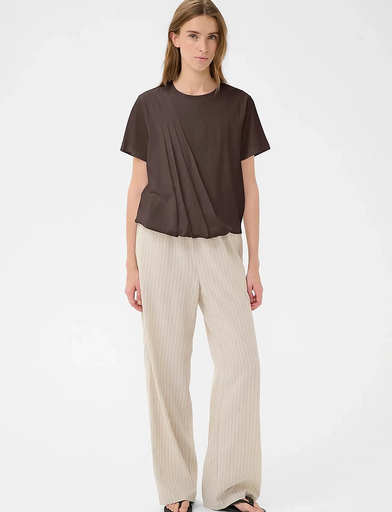 Karen By Simonsen - KBFatima Balloon Tee - t-shirts - chocolate martini - 3