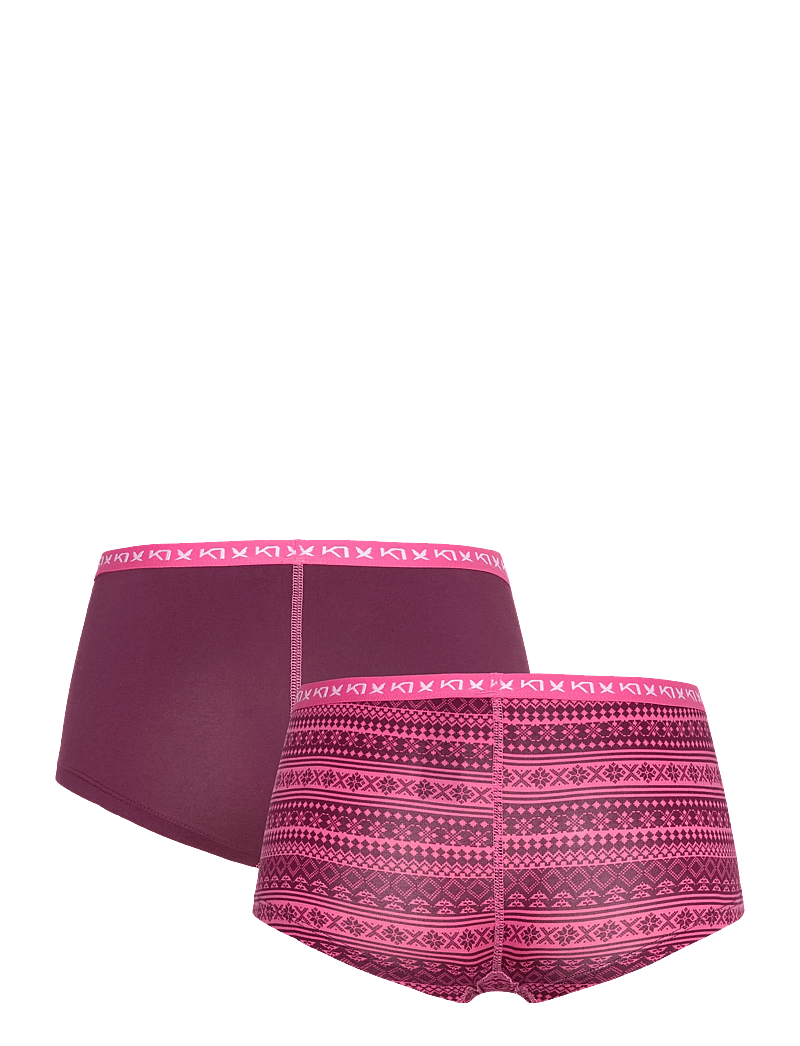 Kari Traa - TINA HIPSTER 2PK - undertøj - wine - 2