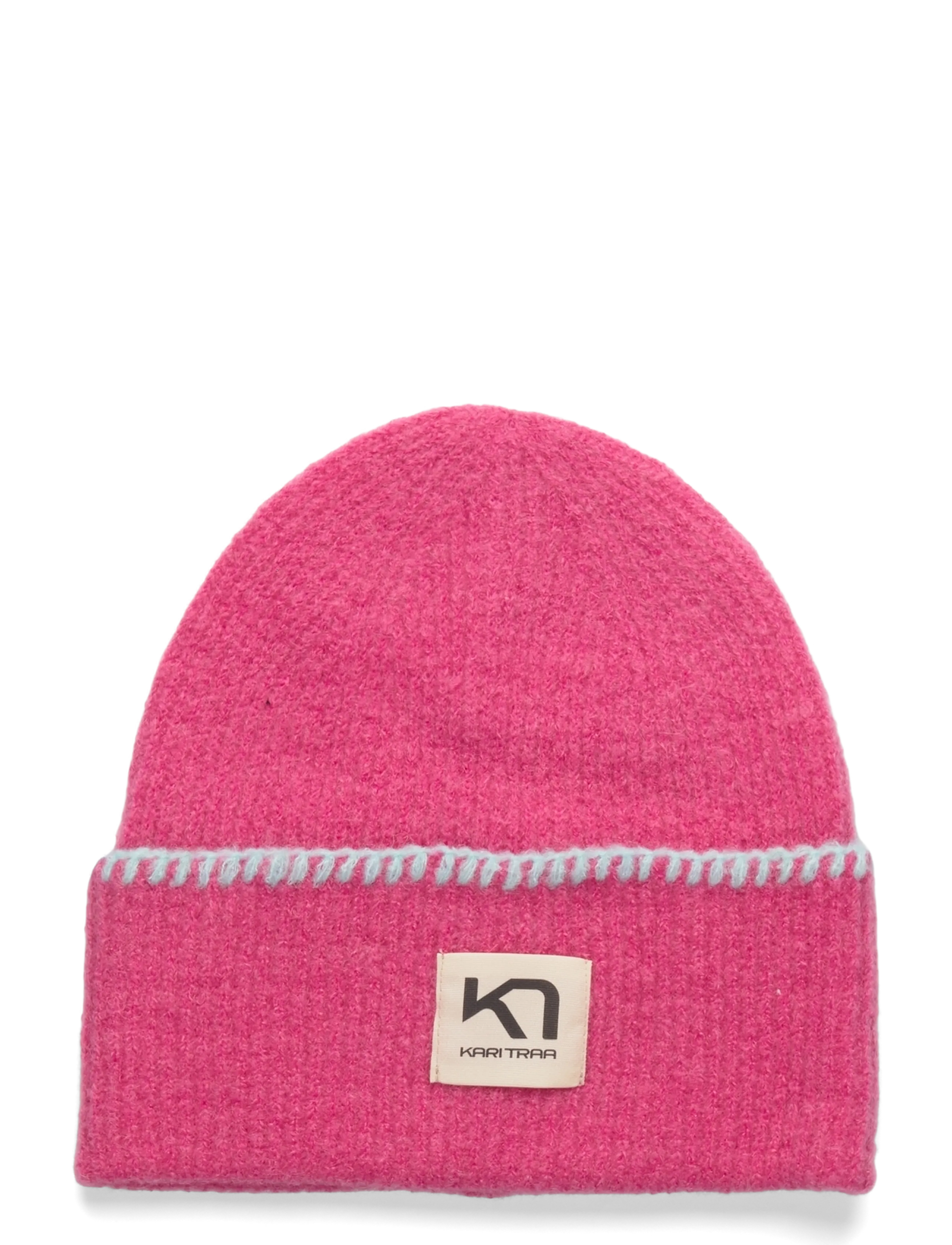 KARI TRAA Rothe Wolle Pudelmütze Pink - One Size - Damen