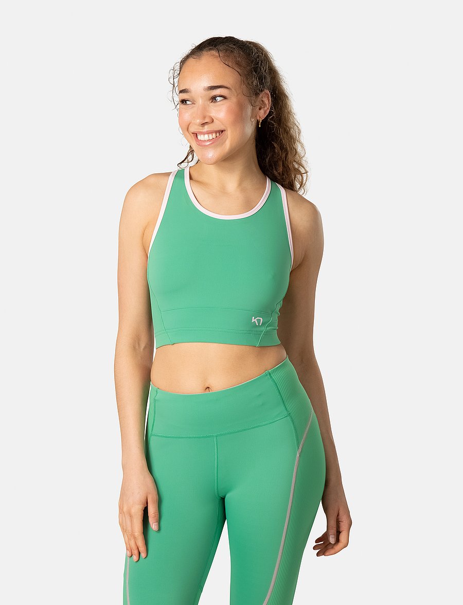 Kari Traa - LINNEA SPORTS TOP - crop tops - green - 0