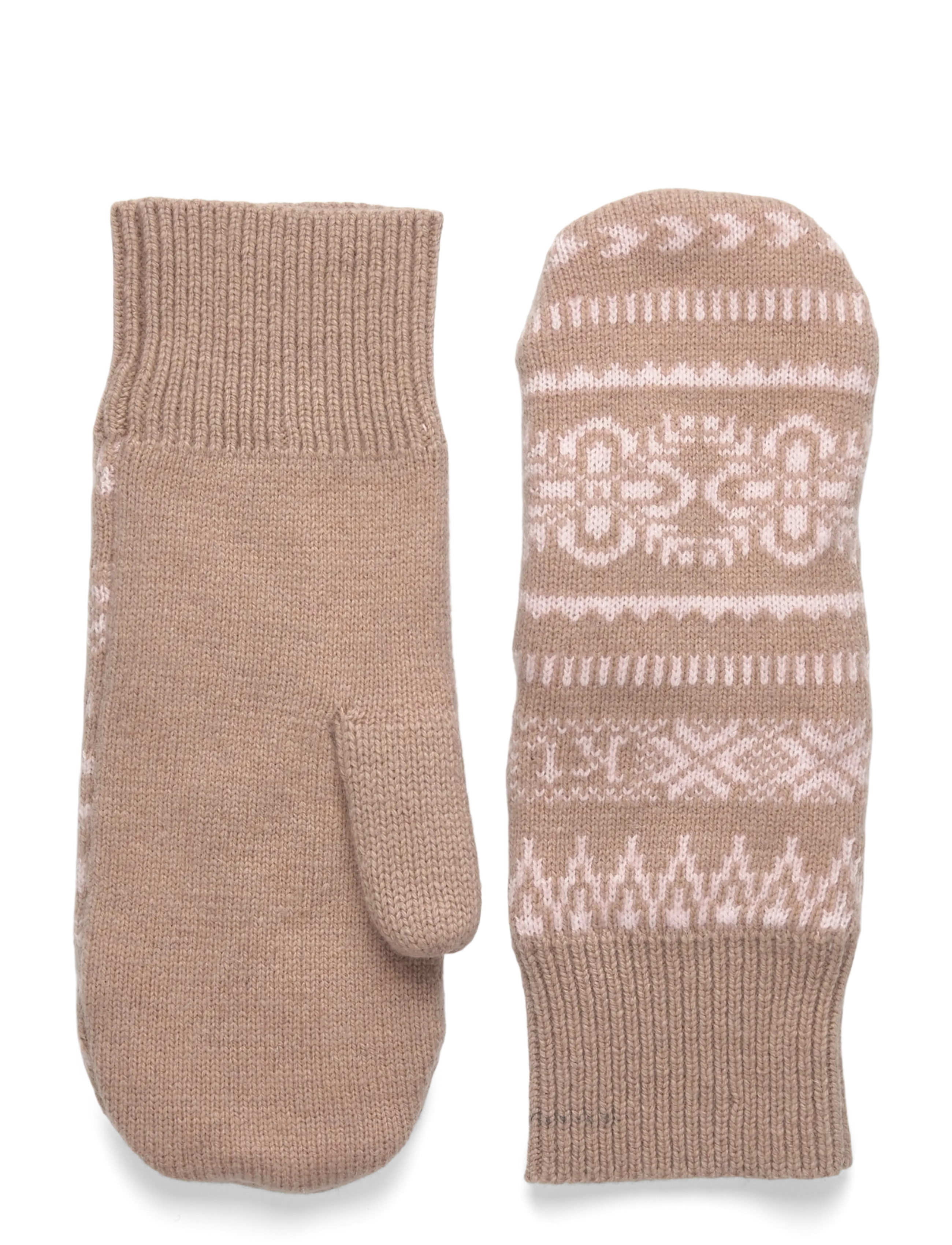 KARI TRAA Selma Knit Handschuhe Beige - 6 - Damen