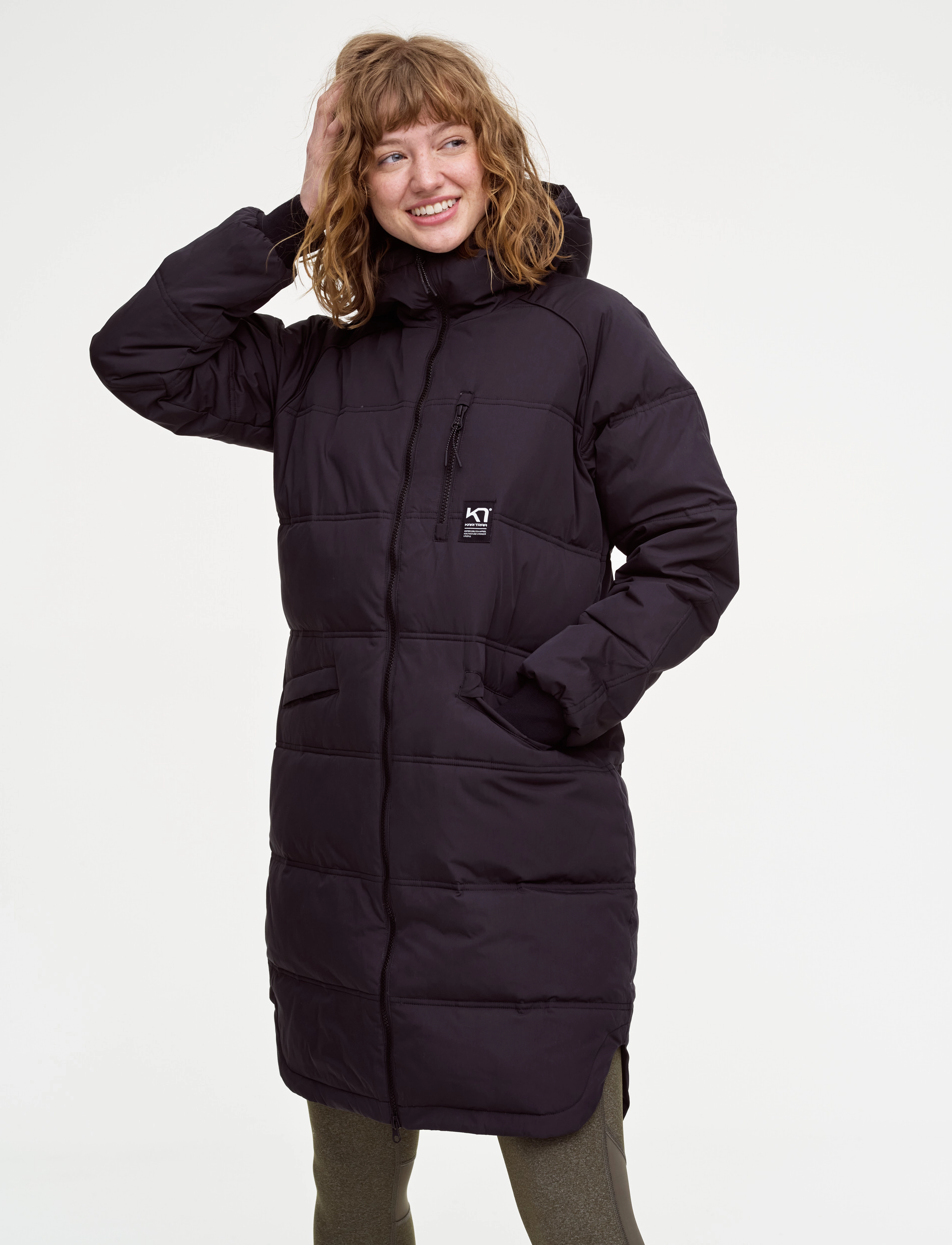 Kari Traa Rongve Parka, Kvinder, Polstret Parka, Sort, Str: S
