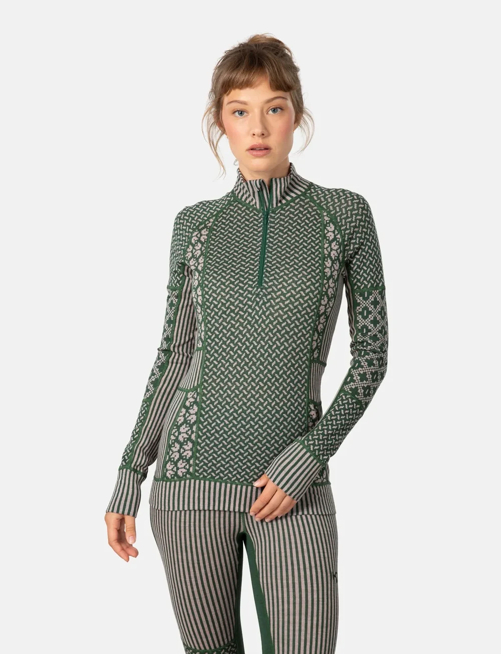 Kari Traa - SMEKKER H/Z - underställströjor - thyme - 0