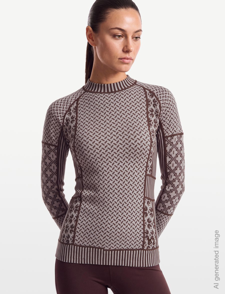 Kari Traa - SMEKKER LS - base layer tops - cocoa - 3