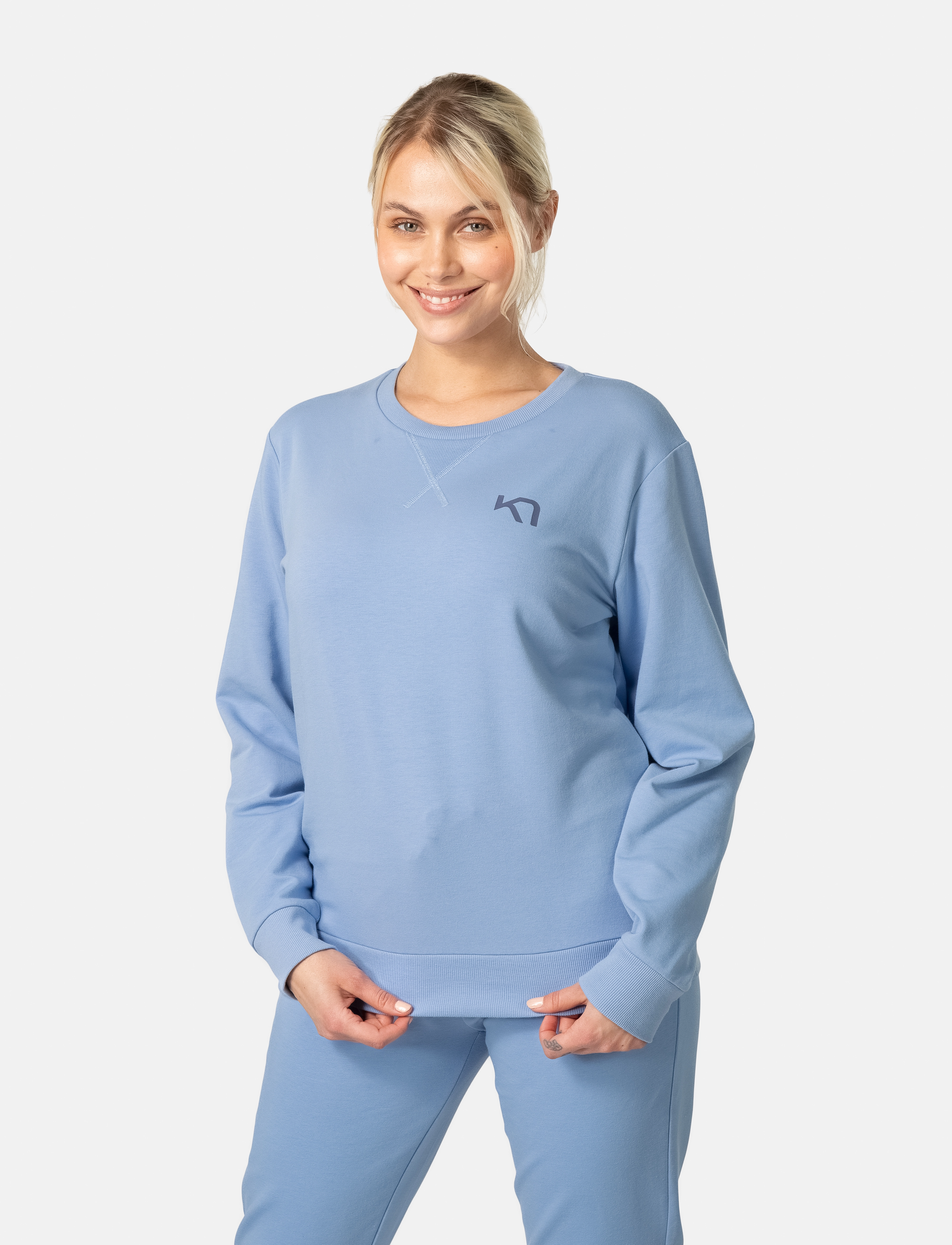 Kari Traa Kari Crew, M, Blue, Sweatshirts & Hættetrøjer > Sweatshirts, Dame