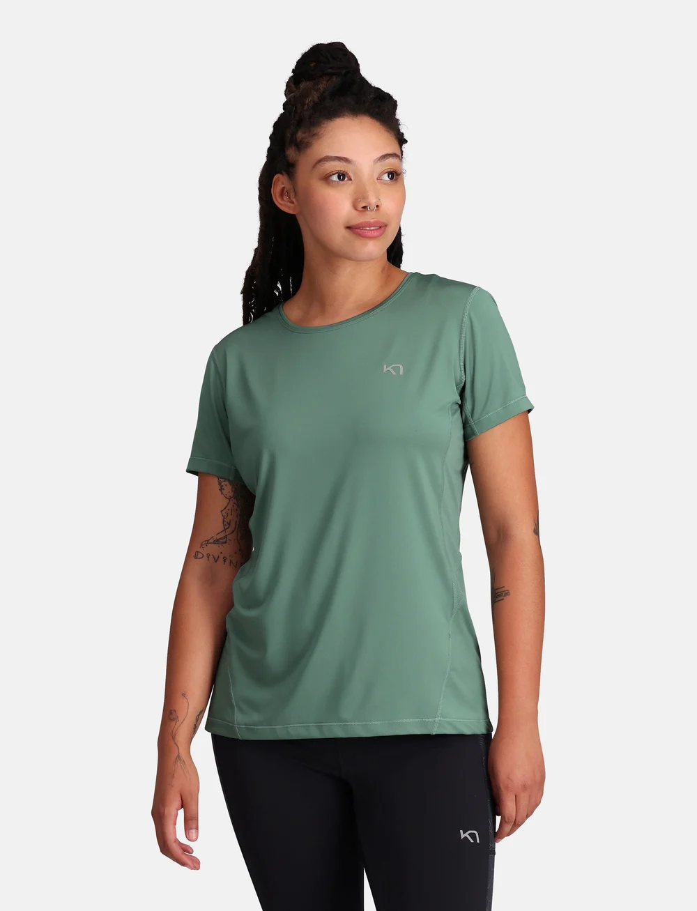 Kari Traa - NORA 2.0 TEE - t-shirts - dusty midtone green - 0